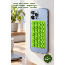 Yenilig 4 Adet Cep Telefonu Sabitleme Pedi – Silikon Mini Vantuzlu Telefon Tutucu, Entegre Yapışkan Bantlı Masa Duvar Torpido Phone Pad