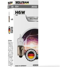 H6 Ampul Civalı Mercekli 12V 6W (10 Adet) - WOLFRAM 25132