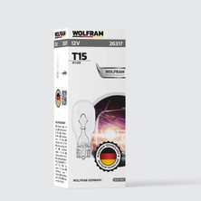 T15 Ampül T15 Büyük Dipsiz Ampül 12V 16W (10 Adet) - WOLFRAM 26317