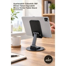 Yenilig 1 Adet Katlanabilir Telefon Tablet Tutucu Stand – Ayarlanabilir Yükseklik 360° Dönen Taban Taşınabilir Phone Holder Tablet Stand