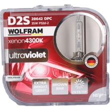 D2S Xenon Ampul 4300K Ultraviolet Mavi Cam 12V 35W - Wolfram 28642DPC