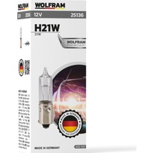 H21 Ampul Civalı Mercekli 12V 21W (10 Adet) - WOLFRAM 25136