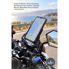 Yenilig 2 Adet Motosiklet ve Bisiklet Telefon Tutucu – Kolay Kullanım, Güçlü Kavrama, Navigasyon Için Uyumlu, Bisiklet Mount, Motorbike Phone Holder