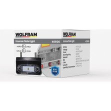 LED Plaka Lambası Siyah Kapak 12–24V R10 R148 - Wolfram 40506