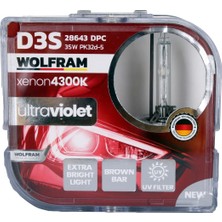 D1S Xenon Ampul 6000K Ultraviolet Mavi Cam 12V 35W - WOLFRAM 28643DPC