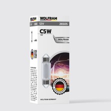 CW5 Ampul Sofit Ampul Orta Boy 36 mm 12V 5W (10 Adet) -WOLFRAM 26505