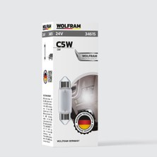 Wolfram C5W Ampul Sofit Orta Boy 36 mm 24V 5W (1 Paket 10 Adet) - 34615