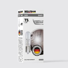 T5 Ampul T5 Küçük Dipsiz 24V 1,2W (1 Paket 10 Adet) - Wolfram 34411