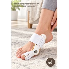 Yenilig 10 Adet Ayak Baş Parmak Ateli – Yumuşak Baş Parmak Kemik Düzeltici, Sağ ve Sol Uyumlu, Elde Ilık Suda Yıkanabilir, Hallux Valgus Splint, Toe Corrector