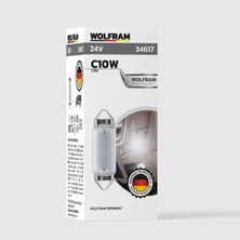 Wolfram CW10 Ampul Sofit Uzun Boy 41 mm 24V 10W (1 Paket 10 Adet) - 34617