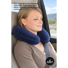 Yenilig 4 Adet Şişme Seyahat Yastığı – Ergonomik Boyunluk Şişirilebilir Taşınabilir Travel Pillow Neck Pillow Yumuşak Dokulu Plastik