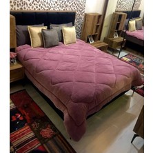 Naura Concept Tek Kişilik Lüx Mürdüm Welsoft Silikon Yorgan Çift Taraflı 155X215