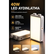 CoverZone Levong 40W LED Ent Cep Fotoğraf Işığı 3000-7000K Crı 95+ Type-C CMD-201
