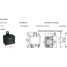 Elo 12V RÖLE 4 UÇLU 120 A (BÜYÜK TİP) (TOZ KORUMALI)