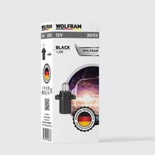 Duylu Gösterge Ampulü Siyah 12V 1,2W (1 Paket 10 Adet) - WOLFRAM 30113