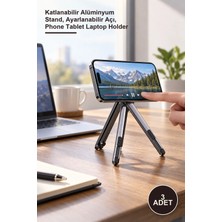 Yenilig 3 Adet Kompakt Manyetik Telefon Tablet Laptop Tutucu – Katlanabilir Alüminyum Stand, Ayarlanabilir Açı, Phone Tablet Laptop Holder