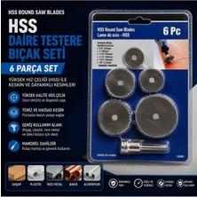 # Hss Daire Testere Bıçak Seti 6 Parça Mini Daire Testere Kesici Disk Seti Ahşap Plastik Ince Metal