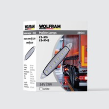 Led Yan Pozisyon Lambası Beyaz Renk Parmak Led 24V 3W E9-R10 Belgeli (10 Adet) - WOLFRAM 39041