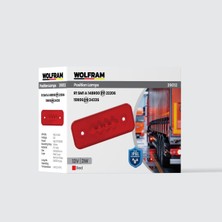Side Marker Yan Pozisyon Lambası Kırmızı Renk Led 12V 2W E9-R10 Belgeli (10 Adet) - WOLFRAM 39012