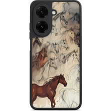 BG AKSESUAR Redmi A5 Uyumlu Atlar Desenli Kamera Korumalı Darbelere Dayanıklı Kılıf
