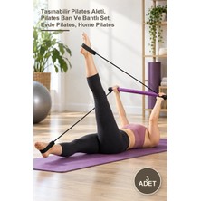 Yenilig 3 Adet Portable Pilates Studio – Taşınabilir Pilates Aleti, Pilates Barı ve Bantlı Set, Evde Pilates, Home Pilates