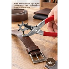 Yenilig 4 Adet Kemer Delme Pensesi – Metal Kemer Delici 6 Uçlu Ayarlı Delme Pense Deri Tekstil Plastik Için Belt Hole Punch