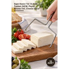 Yenilig 10 Adet Peynir Dilimleyici – Saplı Kesici Tel 14,5cm Toplam 24CM, Peynir Kesme Teli, Cheese Slicer