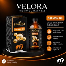 Velora Grup Perlina Salmon Oil Kedi ve Köpekler Için Omega 3 Somon Yağı Takviyesi 150 ml