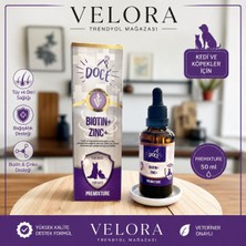 Velora Grup Velora Pet Biotin + Zinc Premiks 50 ml Kedi ve Köpekler Için Tüy, Deri ve Damla