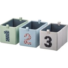 IKEA Barndröm Kutu Seti , Çok Renkli, 17X27X17 Cm, 3 Parça