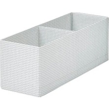 IKEA Stuk Bölmeli Kutu , Beyaz-Siyah, 17X51X18 cm