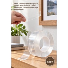 Yenilig 2 Adet Süper Güçlü Çift Taraflı Bant – Nano Teknoloji Şeffaf Yapışkan, Ev Ofis Araç Için Çift Taraflı Nano Bant, Double-Sided Tape