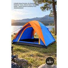 Yenilig 1 Adet Kamp Çadırı – 4 Kişilik Kolay Kurulum, Su Geçirmez Polyester Tavan, Oxford Taban, Fiberglass Çıtalar, Taşıma Çantalı (Camping Tent)