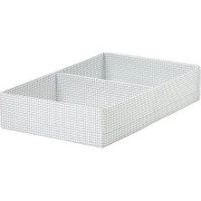 IKEA Stuk Bölmeli Kutu , Beyaz-Siyah, 32X51X10 cm