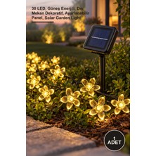 Yenilig 1 Adet Solar Çiçekli Bahçe Lambası – 30 Led, Güneş Enerjili, Dış Mekan Dekoratif, Ayarlanabilir Panel, Solar Garden Light