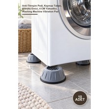 Yenilig 10 Adet Çamaşır Makinesi Titreşim Engelleyici Set – Anti-Titreşim Pedi, Kaymaz Taban, Gürültü Emici, 4 cm Yükseltici, Washing Machine Vibration Pad