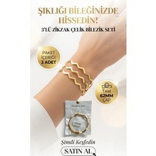 Evim 365 Çelik Ajda 3'lü Zikzak Bilezik