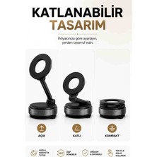 Casa Ruva Telefon Tutucu 360 Derece Dönebilen Vakumlu Katlanabilir Masa, Araç ve Cam Uyumlu Güçlü Tutuşlu