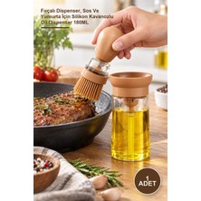 Yenilig 1 Adet Silikon Hazneli Yağdanlık – Fırçalı Dispenser, Sos ve Yumurta Için Silikon Kavanozlu Oil Dispenser 180ML
