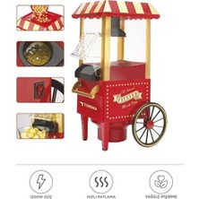 Svoria Store Yağsız Mısır Patlatma Popcorn Makinesi Kırmızı
