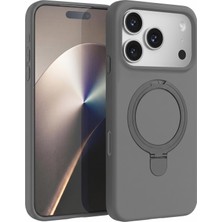Microsonic Apple iPhone 18 Pro Kılıf Aura Stant Magsafe Gri