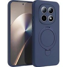 Microsonic Xiaomi Poco M8 Kılıf Aura Stant Magsafe Lacivert