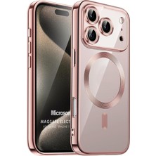 Microsonic Apple iPhone 18 Pro Max Kılıf Magsafe Luxury Electroplate Rose Gold