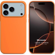 Microsonic Apple iPhone 18 Pro Kılıf Liquid Lansman Silikon Turuncu