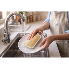 Doğal Kabak Lifi Yüz Vücut Banyo Kesesi, Antibakteriyel Sağlıklı Bulaşık Süngeri, Çok Amaclı KULLANIM,15X11CM, Seyahat Boy, Cilt Yenileyici Canlandırıcı Etki Selülit Karşıtı,hücre Yenileme