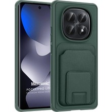 Microsonic Xiaomi Poco M8 Kılıf Pocketpro Litchi Koyu Yeşil