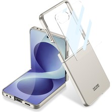 Microsonic Samsung Galaxy Z Flip 8 Kılıf Shape Hard Cover Titanyum