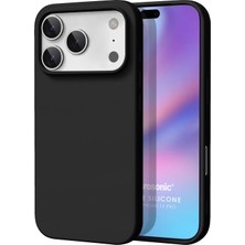 Microsonic Matte Silicone Apple iPhone 18 Pro Max Kılıf Siyah