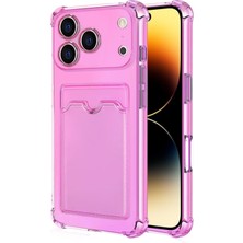 Microsonic Apple iPhone 18 Pro Card Slot Shock Kılıf Pembe