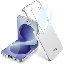 Microsonic Samsung Galaxy Z Flip 8 Kılıf Shape Hard Cover Gümüş